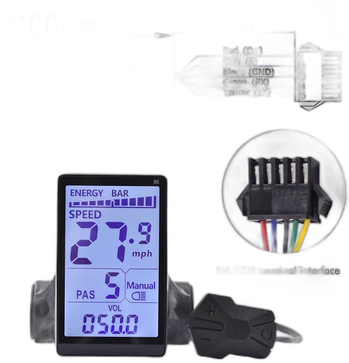Currero Fatbike Scherm - LCD Display - Schermpje - E-Bike Accessoires - Elektrische Fiets - Dashboard - Snelheidsmeter - Kinderen & Volwassenen