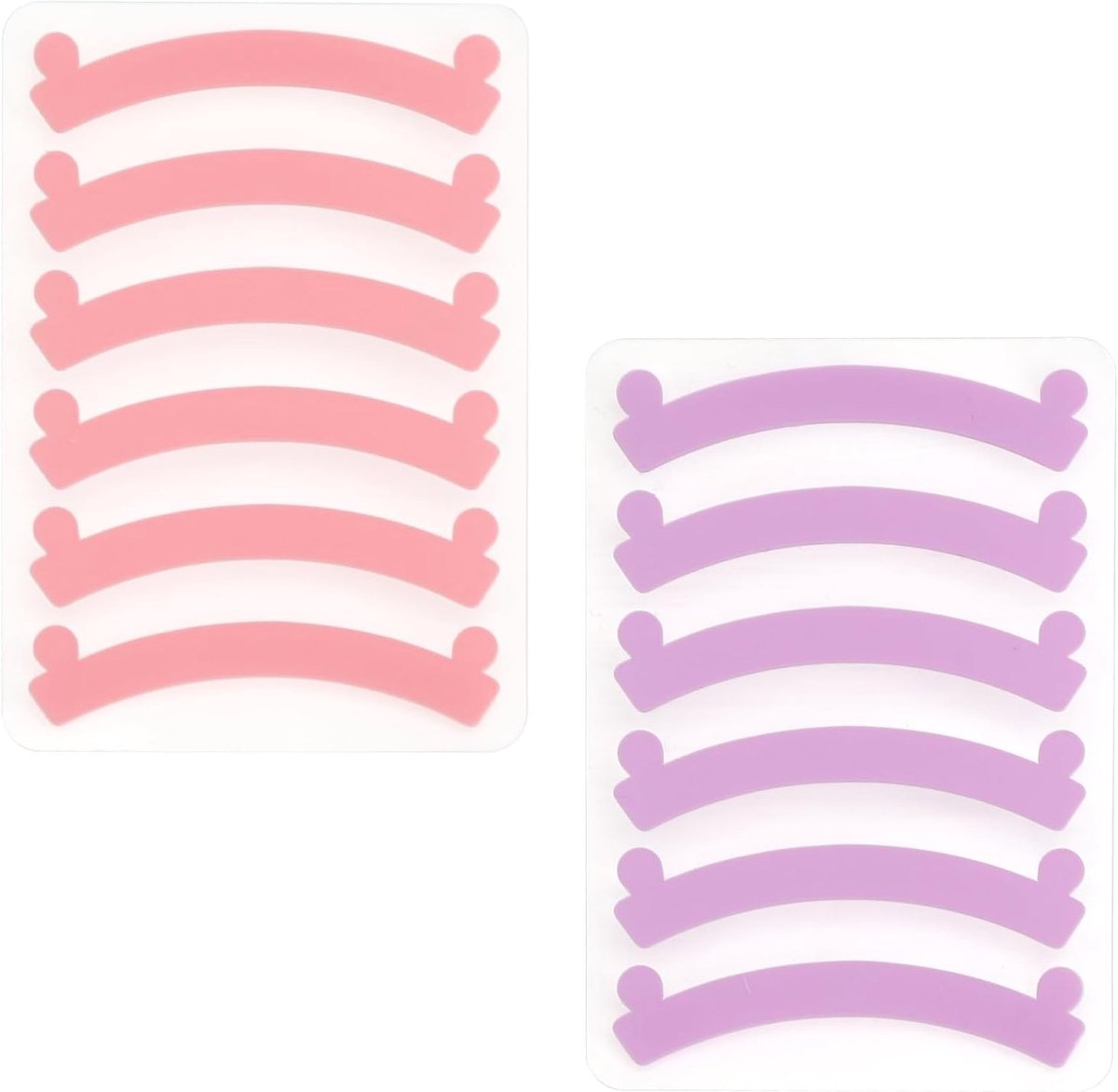 6 Paar Silicone Wimperlifting Pads, Herbruikbare Wimperlifting Kit en Accessoires, Voorkomt Wimperkrullen, Roze en Paars