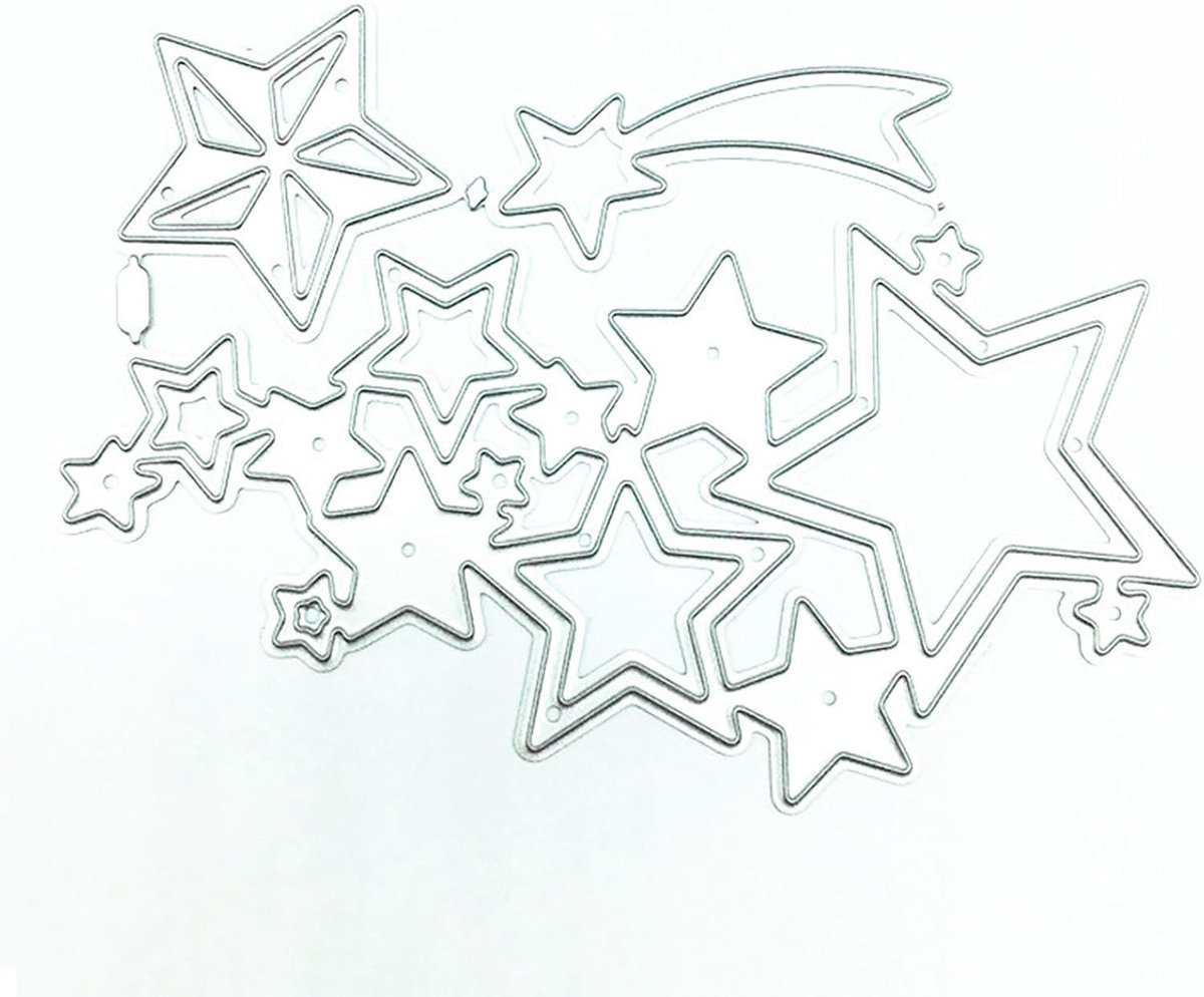 Snijd en embos met metalen stencils in stervorm - Perfect voor creatief knutselen en scrapbooking