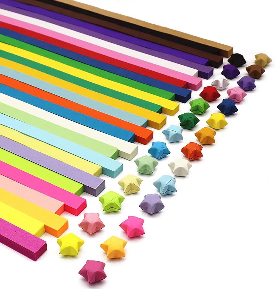 Kleurrijk Dubbelzijdig Ster Origami Papier voor Kinderen en Studenten, Creatieve DIY Knutselprojecten, 27 Kleuren en Patronen
