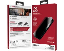 ZAGG Screen Protector Geschikt voor Apple iPhone 18 Pro Max / 17 Pro Max - InvisibleShield Glass Elite - Privacy Glass - Gemakkelijke Installatie - Installatietray - Antibacterieel