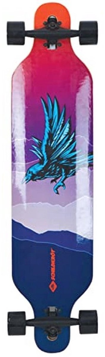 Freeride Longboard 104 cm Verlaagd Dek van 9-voudig Verlijmd Esdoornhout