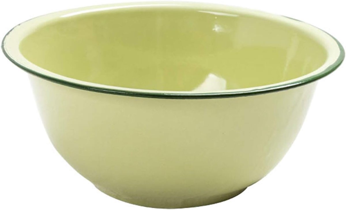 serveerkommen voor salade, soep, fo, pasta, rammen emaille kom verdikt nostalgische groene salade pastasoep wastafel voor diner groen 18cm