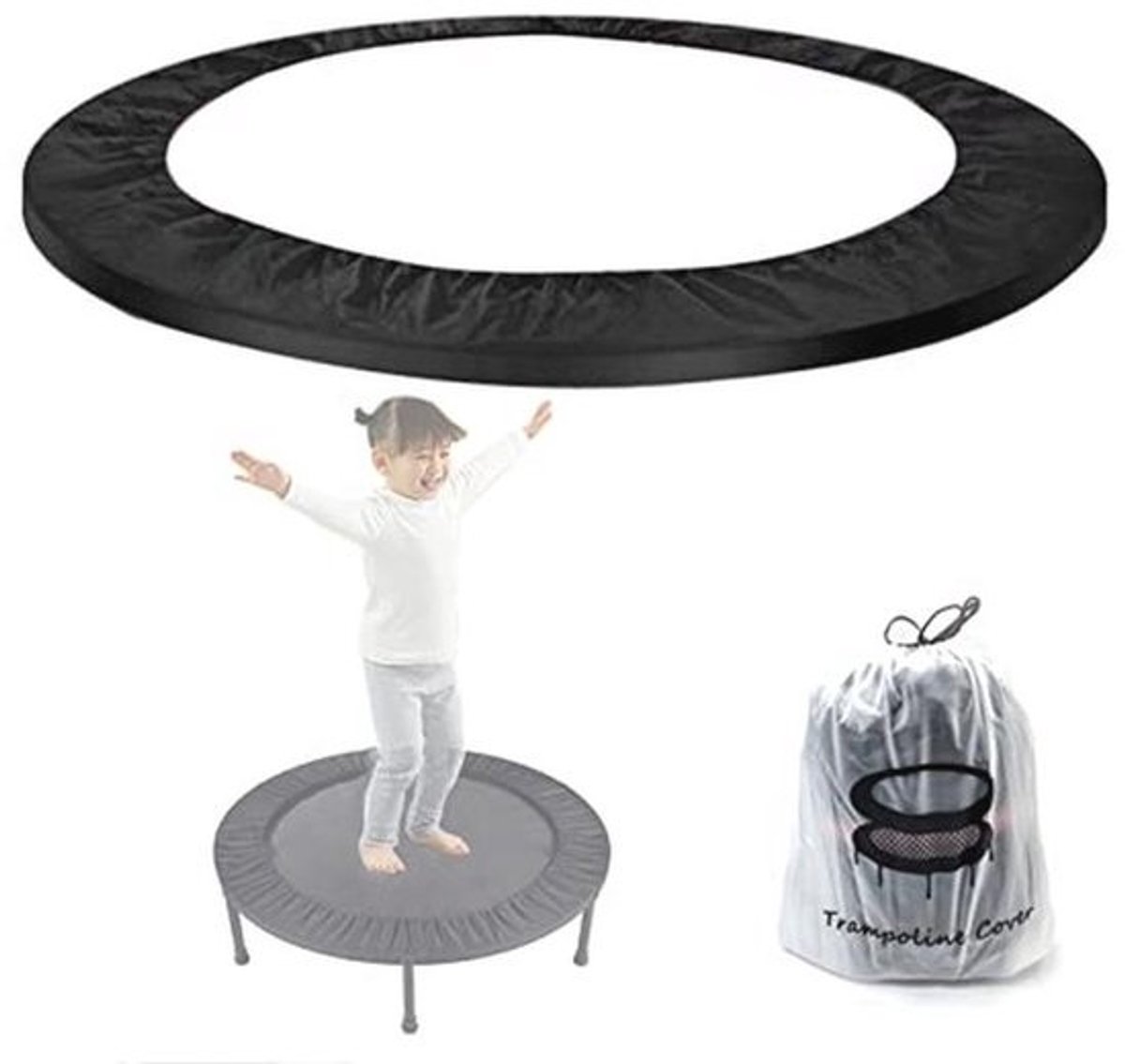 Mini Trampoline Veiligheidsdek voor 36 Inch Trampolines - Schokabsorberende en Duurzame Bescherming