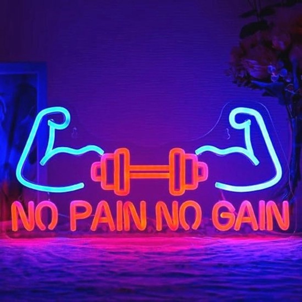 Neon Teken Gym Decor LED Verlichting Gewichtheffen Fitness