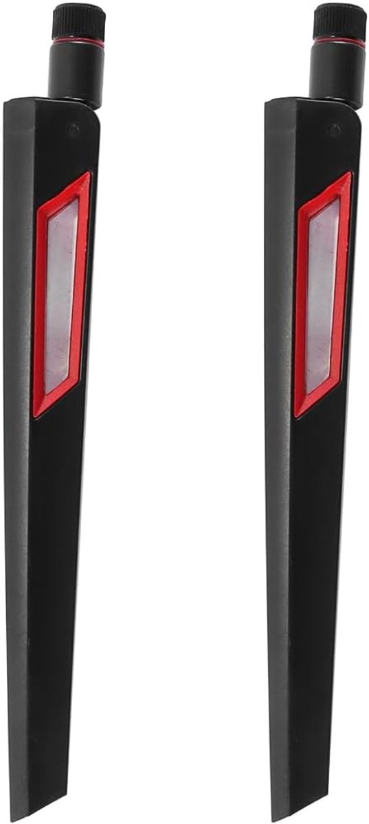 2 stuks WiFi Dual Band 2,4/5/5,8GHz 12dBi Mimo-antenne voor WiFi-router, PCIe-netwerkkaart, PC-desktop (SMA mannelijk)