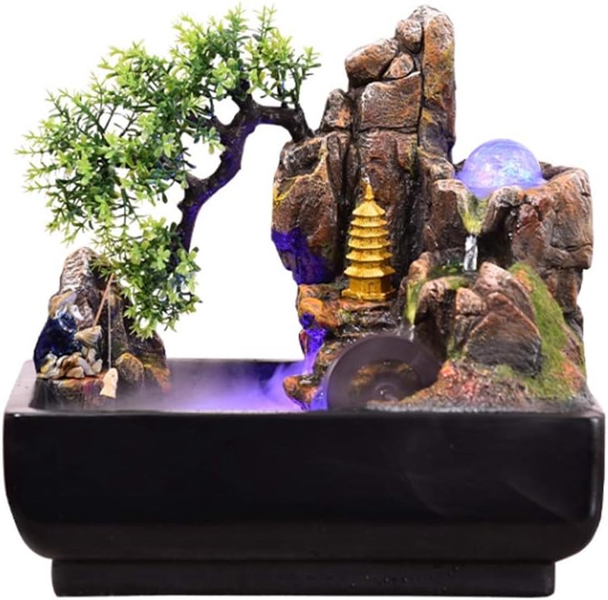 Fontein Creative Retro Desktop Fountain Desktop Rockery Indoor Fountains Woonkamer Slaapkamer Home Decoration Water Fonteinen Binnenfonteinen Huisdecoratie (Color : A)