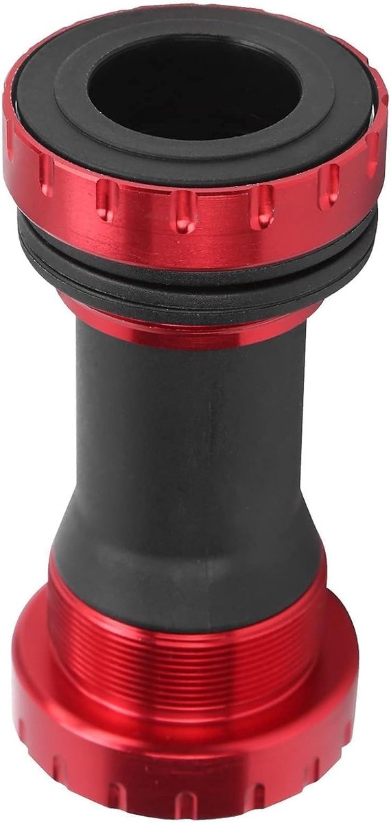 Trapas voor Fiets, 1,37x24T, 68-73 Mm Aluminium BB Trapassen voor Racefietsen, Mountainbikes(Rood)