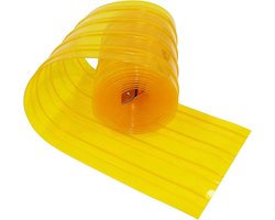 Gordijn met kunststof stroken, 3,6 m x 20 cm (met 2 metalen strips)