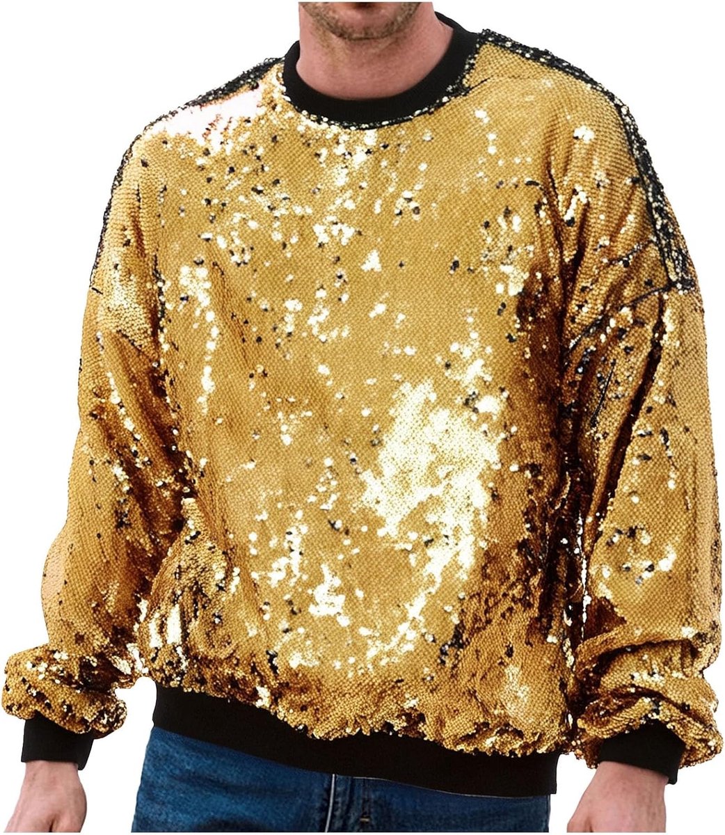 Sweatshirt met capuchon met pailletten voor heren, casual stijl, los, modieus, voor buitenhandel en zakelijk