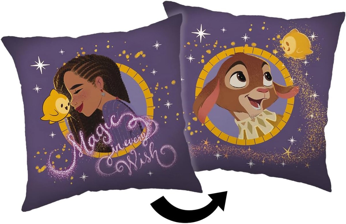Fabrics Disney Wish knuffelkussen decokussen 35 x 35 cm