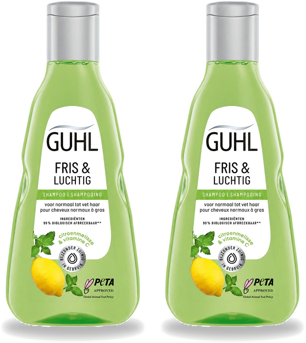 2 x Guhl - Shampoo - Fris & Luchtig - 250 ml - Voordeelverpakking - 2 stuks