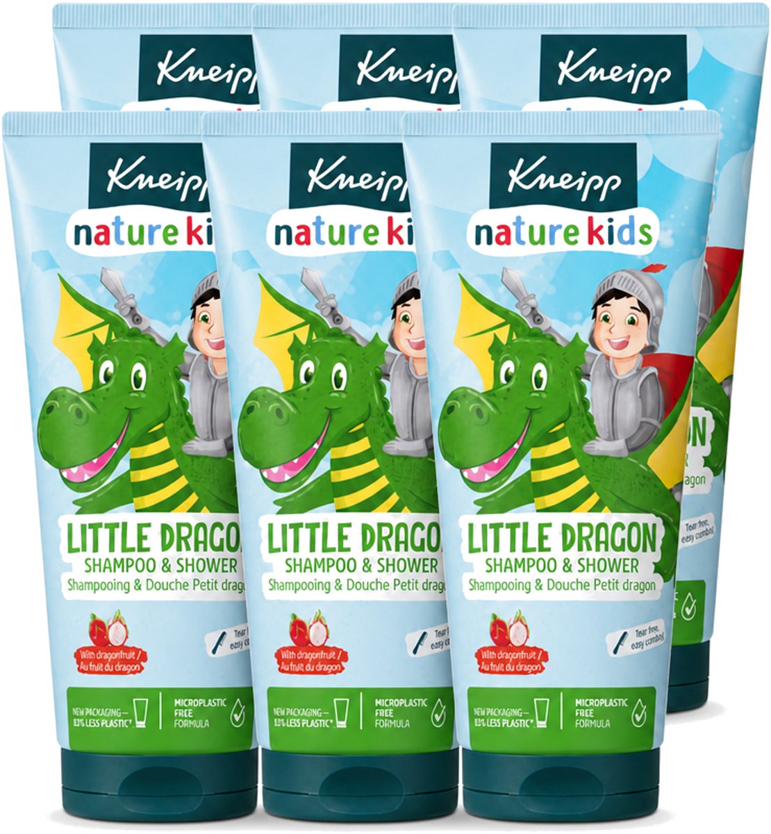 6 x Kneipp - Shampoo & Showergel - Little Dragon - 200 ml - Voordeelverpakking - 6 stuks