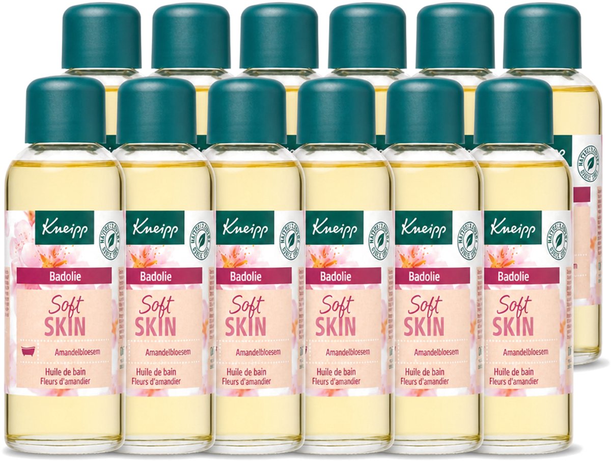 12 x Kneipp - Badolie - Amandelbloesem - Voor droge en gevoelige huid - 100 ml - Voordeelverpakking - 12 stuks