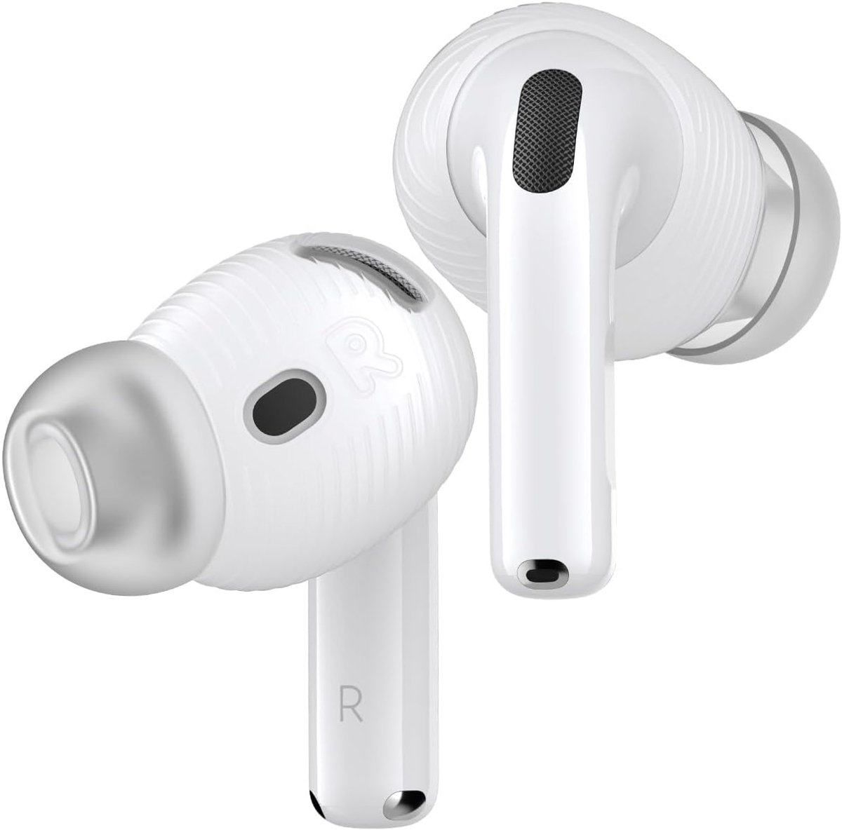 3 Paaren Oortips voor AirPods 4 Ruisonderdrukkende Oorbuds Huidde [Extra Opbergzak] Anti-Slip Accessoires Compatible met Apple AirPods 4e Generatie (Translucent)
