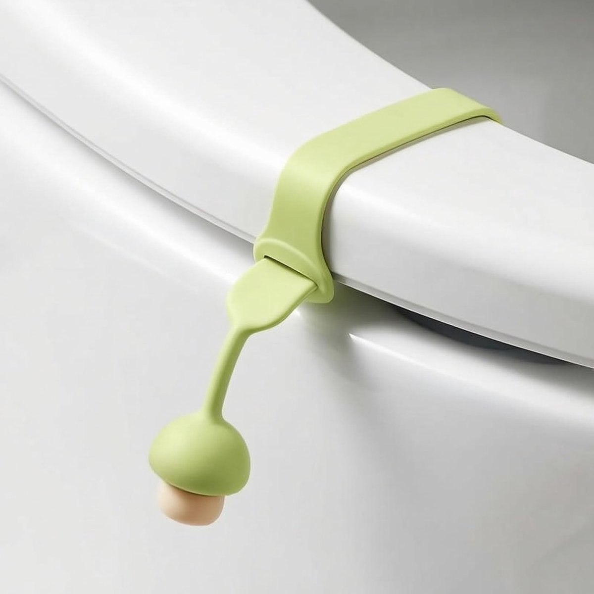 Toilet deksel lifter set van 2 stuks--paddenstoel vorm siliconen toilethendel--hygi毛nische toiletlift accessoire--voorkom direct aanraken van toiletbril--herbruikbare siliconen houder--eenvoudig te monteren toilet accessoire voor badkamer