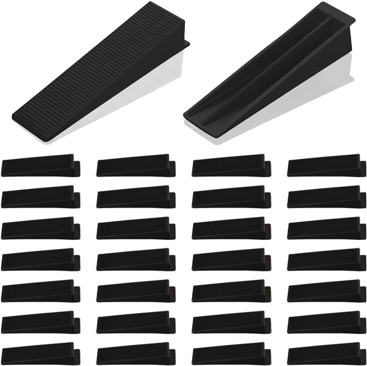30 Stuks Plastic Fence Panel Wedges, Tegel Nivelleer Inserts met Herbruikbare Spacers en Geluidsdempers voor Perfecte Plaatsing