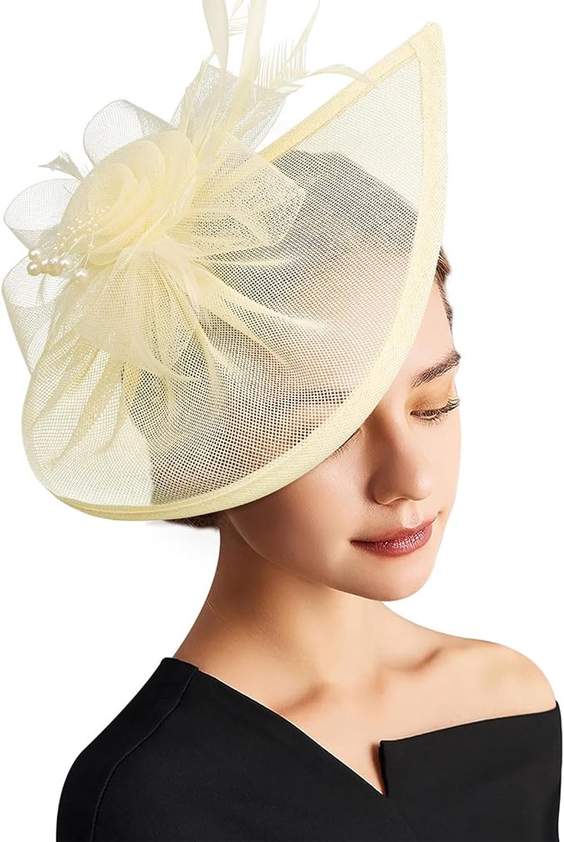 Fascinator Hoeden Dames Thee Party Hoofddeksels Pillendoosje Hoed Vintage Hoofdband Cocktail voor Meisjes en Vrouwen