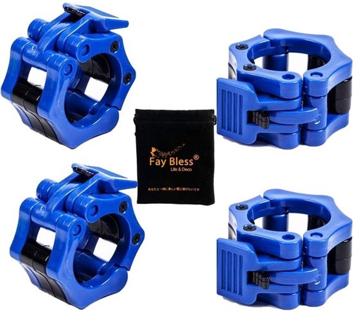 Snelspanners Halterstang Clips 50mm/2 Inch - Veilige Gewichthef Clips voor Olympische Stangen