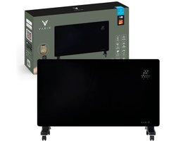 Varin® Smart Design Elektrische kachel - 2500 Watt - 85x55cm - Zwart glas - IP24 - Met thermostaat…