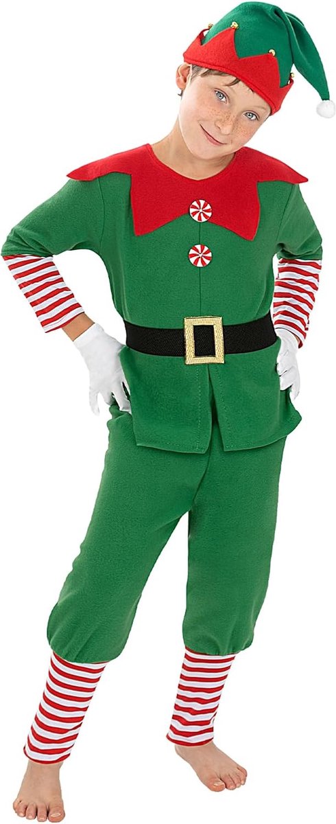 | Kerstelf kostuum voor kinderen Kerstelf, Kerstelf - Kostuum voor Kinderen, Accessoire verkleedkleding en rekwisieten voor Halloween, carnaval & feesten