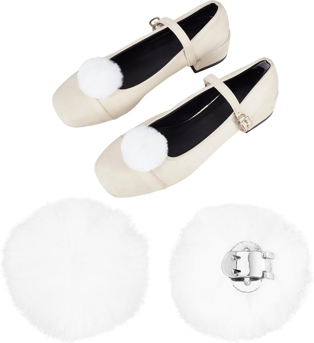 4 stuks 5 cm pompon, schoenclips, afneembaar, pluche knopen, decoratieve accessoires voor klompen voor het maken van tassen, bruiloft, kleding, kapsels