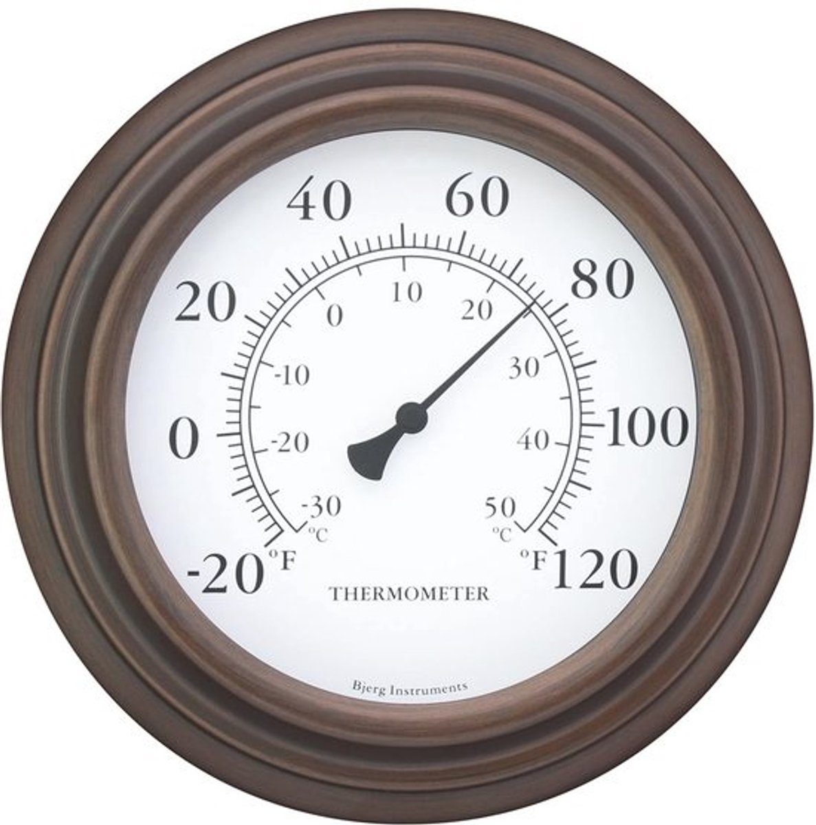 Decoratieve 8" Muurthermometer voor Binnen en Buiten - Temperatuurweergave in Celsius en Fahrenheit