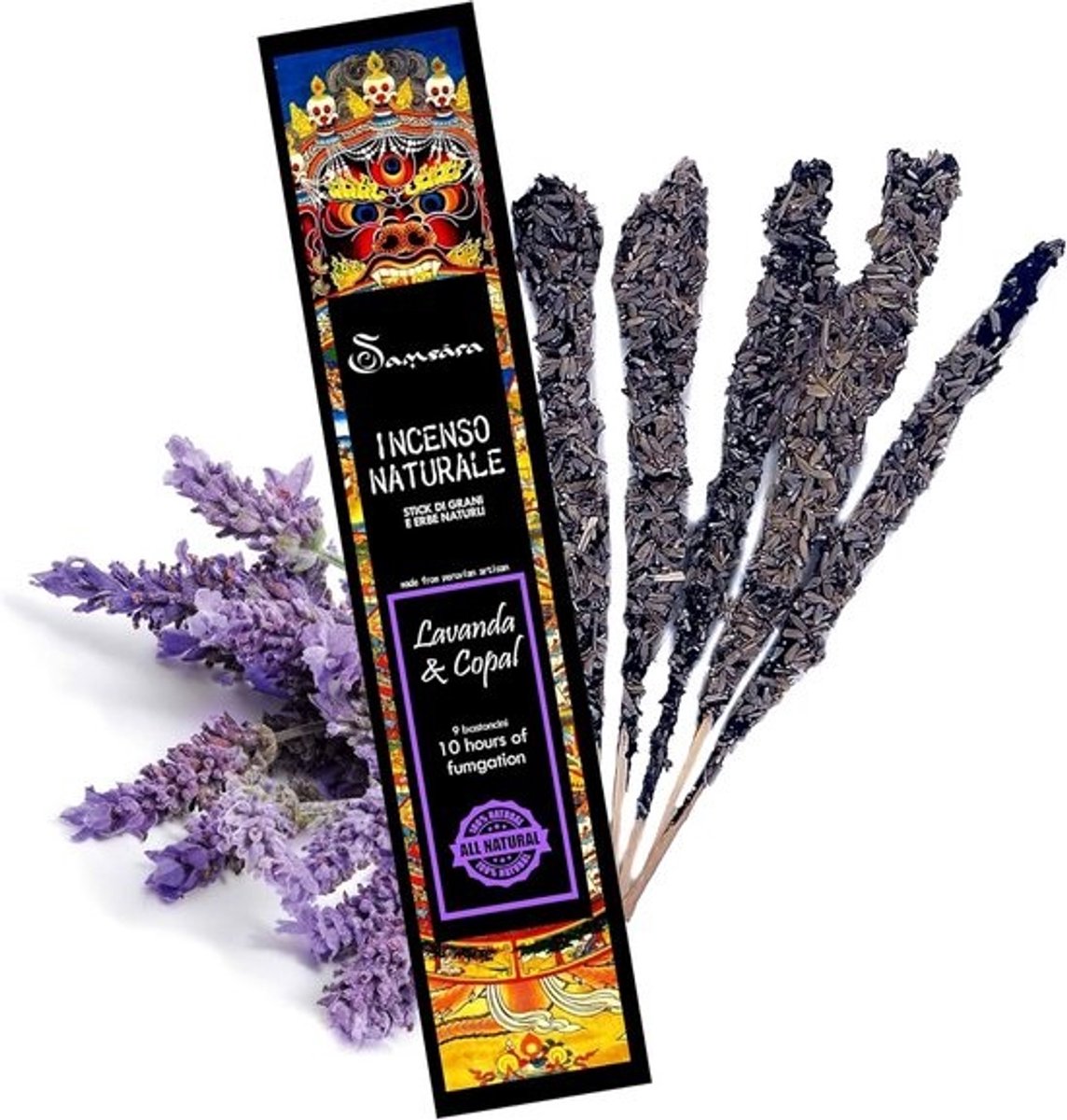 Natuurlijke Wierookstokjes in Lavendel & Copal - 100% Handgemaakt in Peru