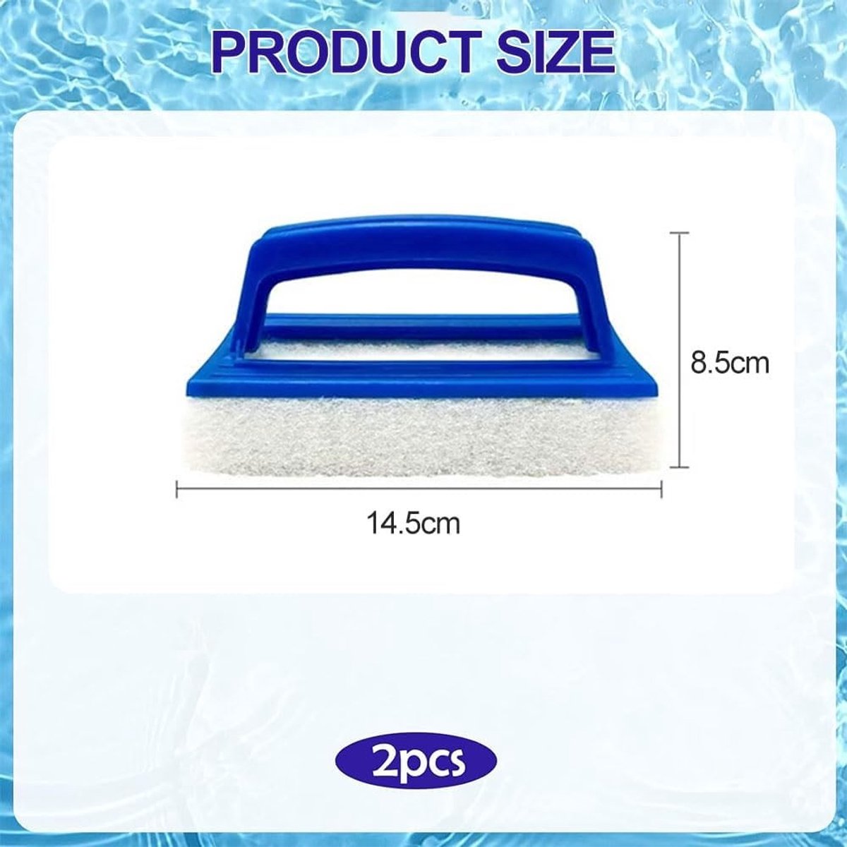 Multifunctionele Zwembad Sponsborstels, 2 Stuks, Ideaal voor Zwembadrand en Spa Reiniging, Effectieve Pool Cleaning Tools met Handvat