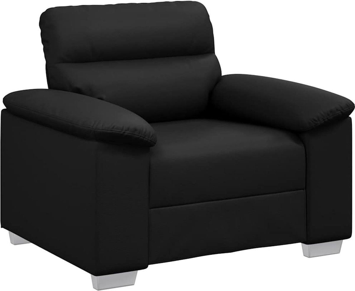 vidaXL Fauteuil - 100x81x84 - cm - kunstleer - zwart