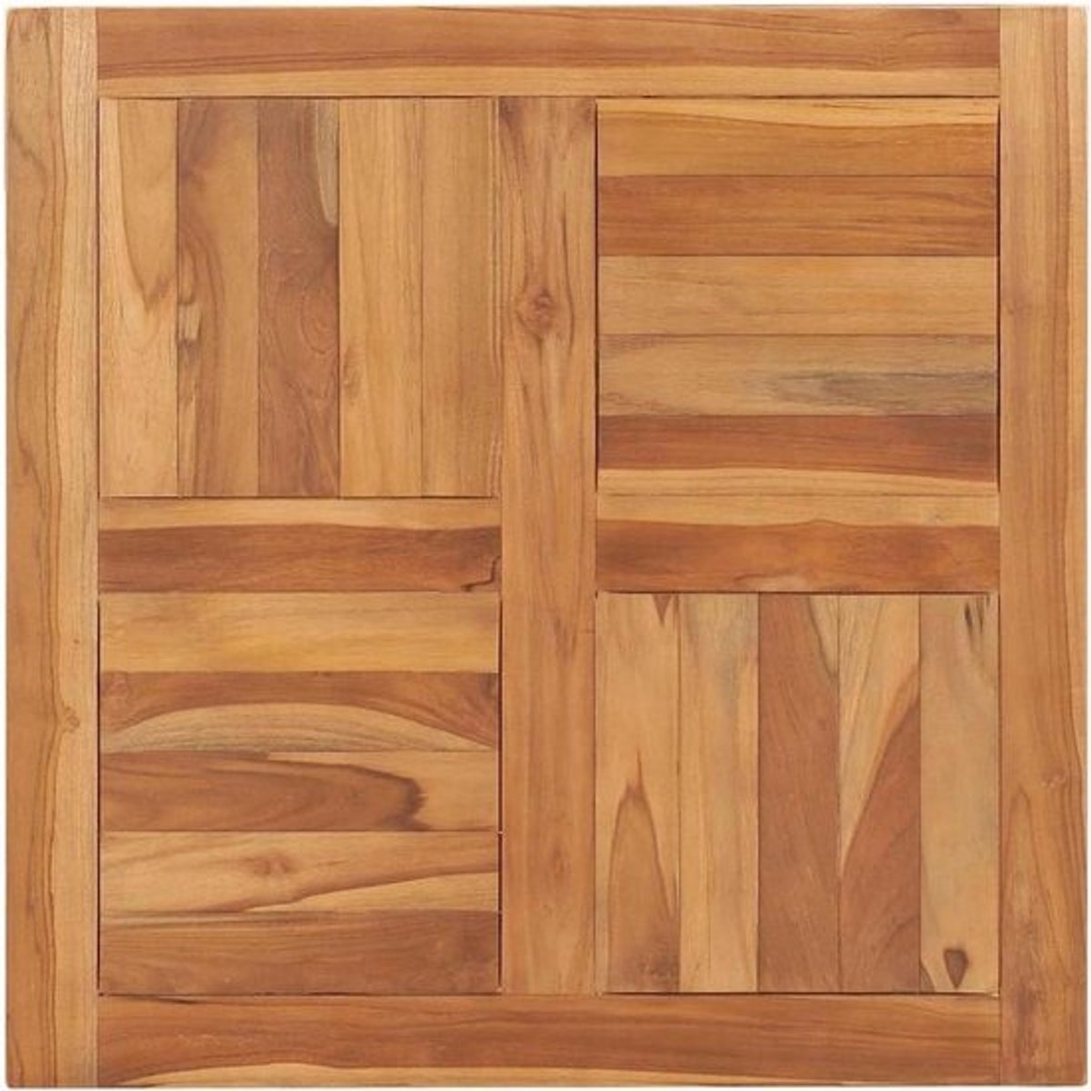 Tafelblad - Blad voor tafel - Tafel vernieuwen - Massief teakhout - 70x70cm - Natuurlijk
