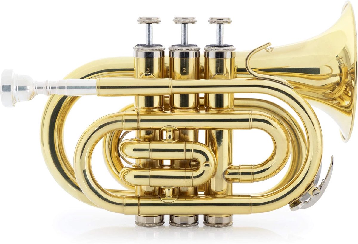 Cantabile Brass TT-500 Bb Zakentrompet Messing, Messing gelakt | Diameter beker: 105 mm, Boring: 11, 75 mm, Stemming: Bb, Gewicht zonder koffer: 0, 92 kg, Gewicht met koffer: 1, 68 kg