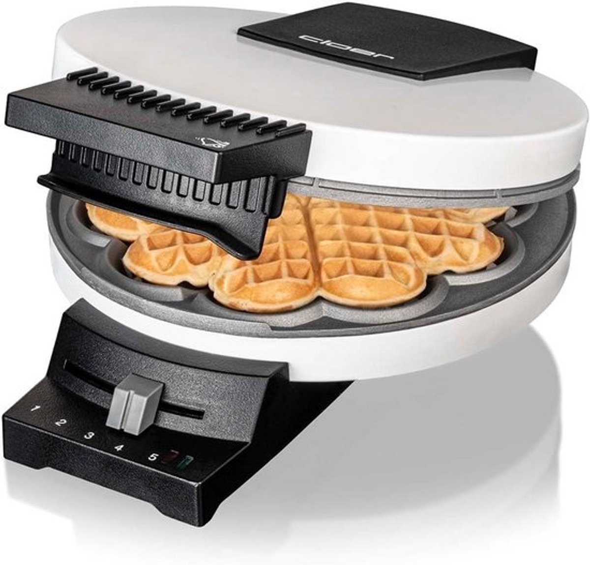 Wafelijzer voor Hartvormige Wafels 930W Met Snelle Indicatie