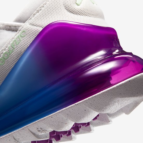 Nike Air Max 270 G NRG Golfschoen - Maat 47.5 - Metallic Summit White/Oracle Aqua/Vivid Purple/Zwart / Wit Blauw Paars - Air Max - Lifestyle - Heren Sneakers voor Mannen — afbeelding 3