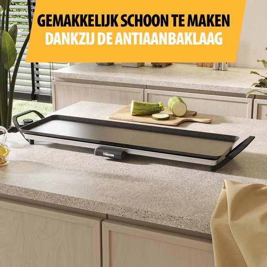 Tristar Bakplaat - BP-2668 - 1800W - Gourmet, Grillplaat L 70x23cm - 6-8 personen — afbeelding 5