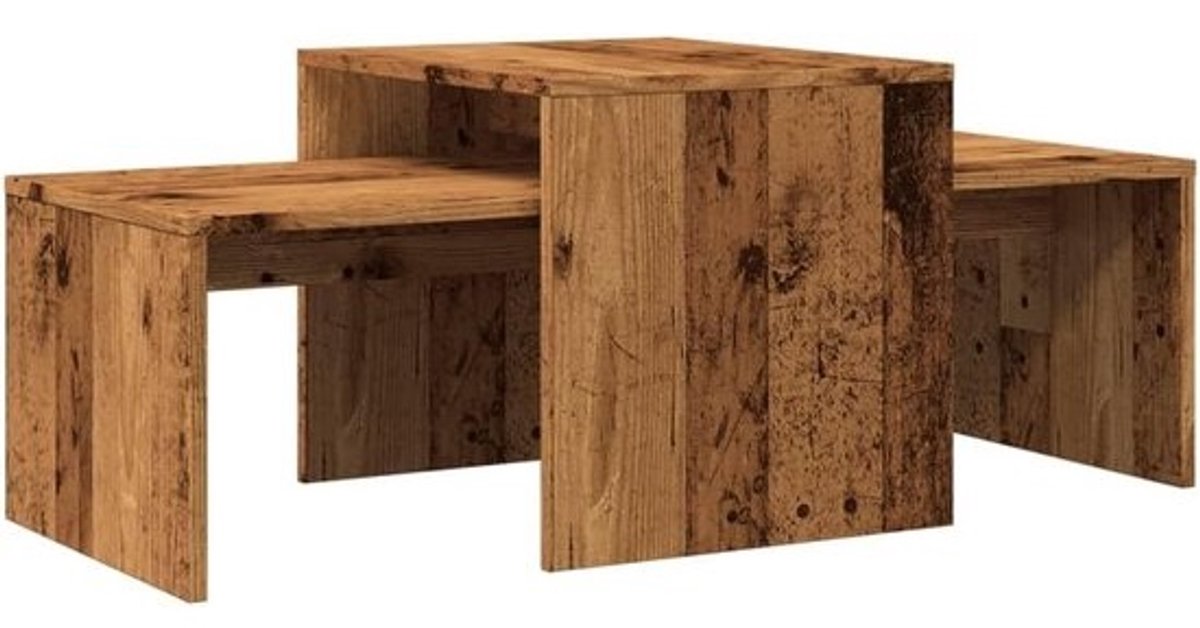 Salontafelset - Bijzettafels - Woonkamer Inrichten - Ruimtebesparend Ontwerp - 100x48x40 cm - Oud Houtkleurig