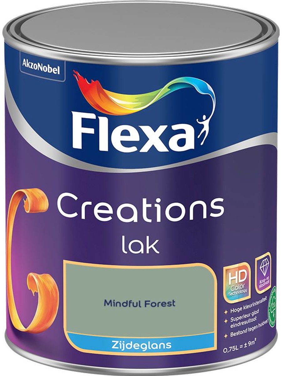 Flexa - Creations Lak Zijdeglans - Mindful Forest - 750 Ml - Kleur Van Het Jaar 2027