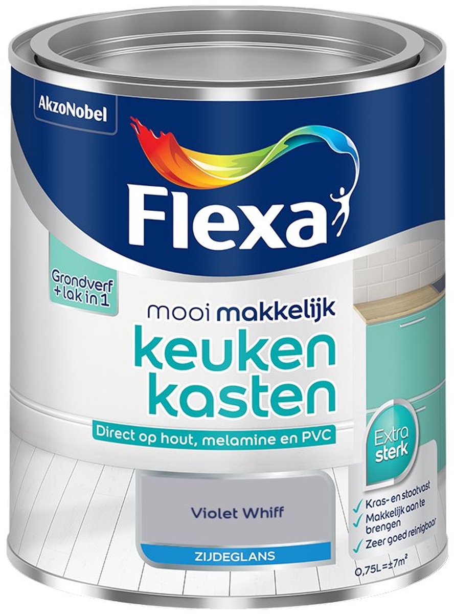 Flexa - Mooi Makkelijk Keukenkasten Zijdeglans - Violet Whiff - 750 Ml - Kleur Van Het Jaar 2027