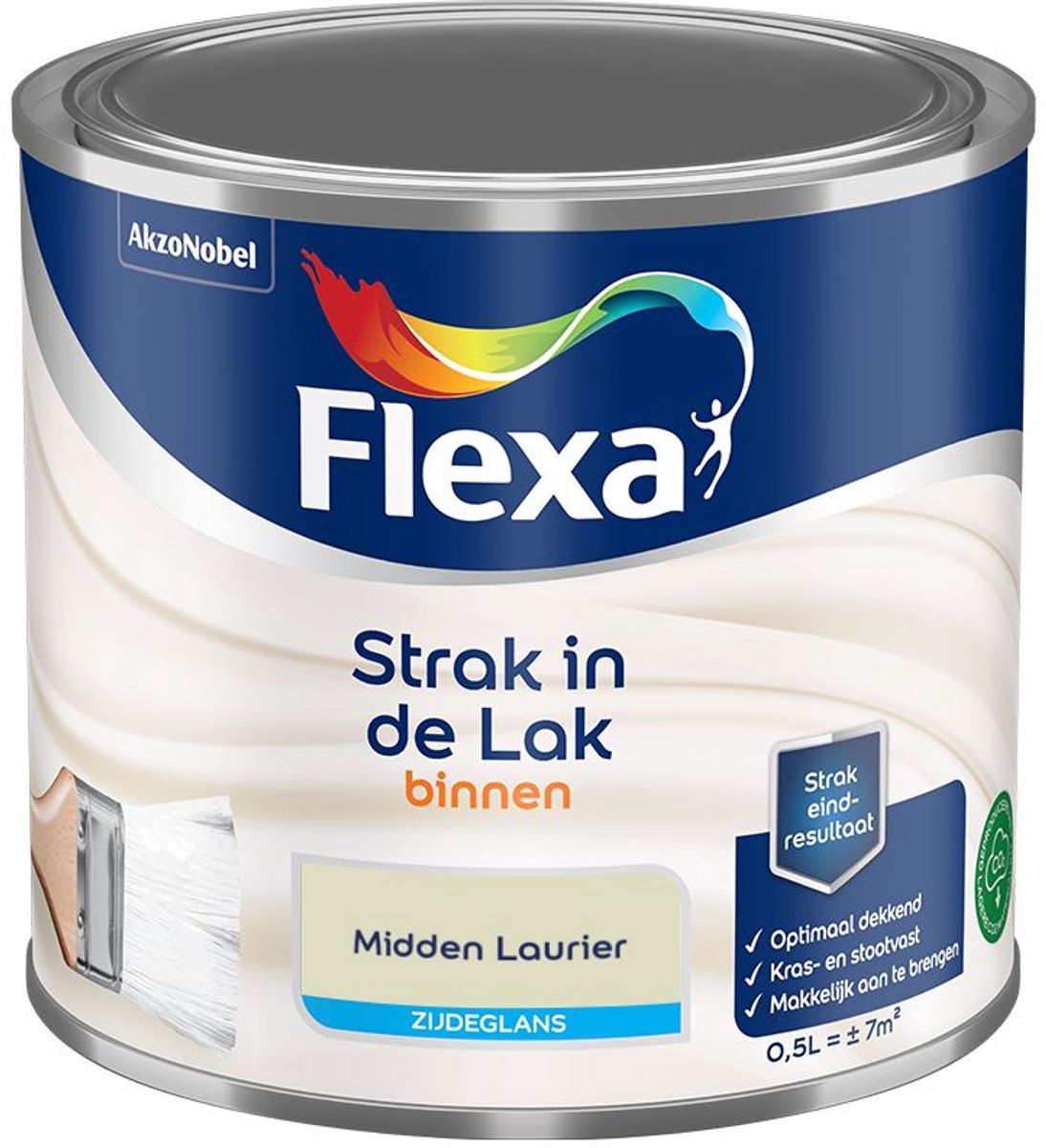 Flexa - Strak In De Lak Binnenlak Zijdeglans - Midden Laurier - Mengverf - 500 Ml