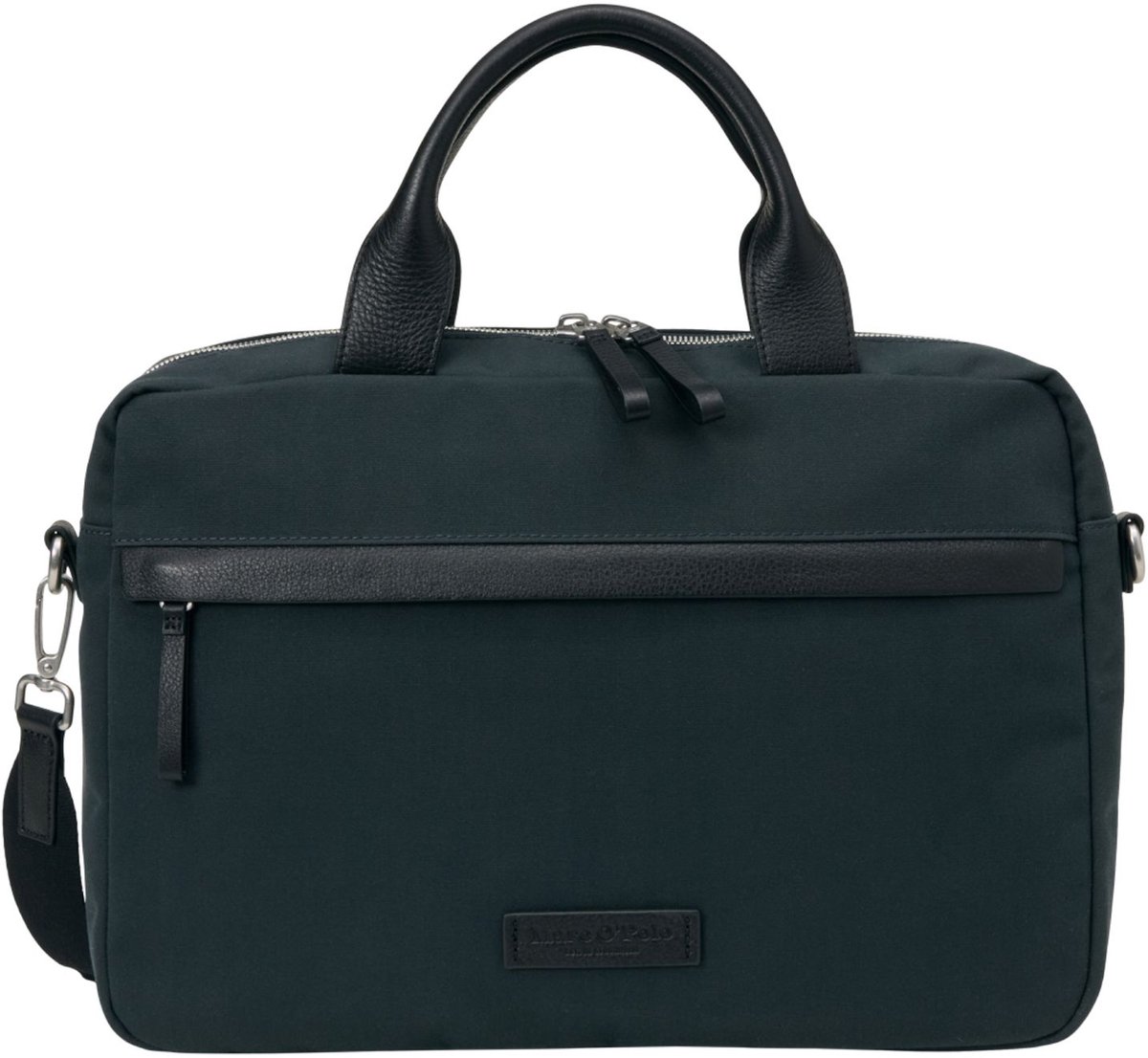 Marc O'Polo business tas laptoptas met laptopvak Maro Business Bag Peppercorn Grey donkergrijs