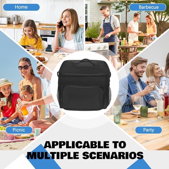 Vouwbare thermotas voor lunch en picknick, geïsoleerde tas voor voedsel en drank, compact en handig — afbeelding 5