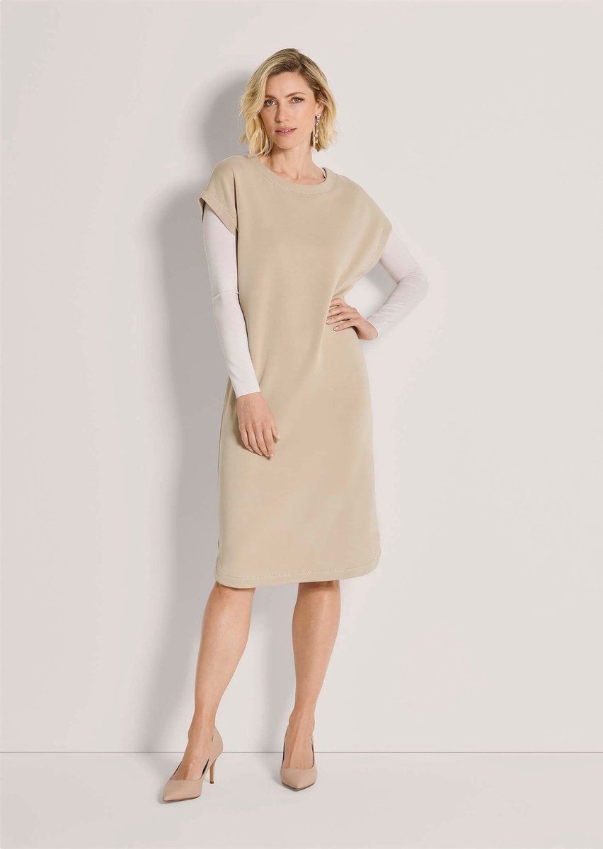 MADELEINE Jurk Mouwloze sweaterjurk met parelband