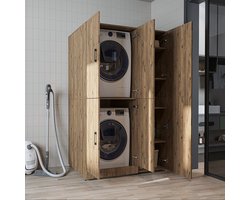 Roomart DORA-II Wasmachine Ombouwkast 115x186 cm - Eiken