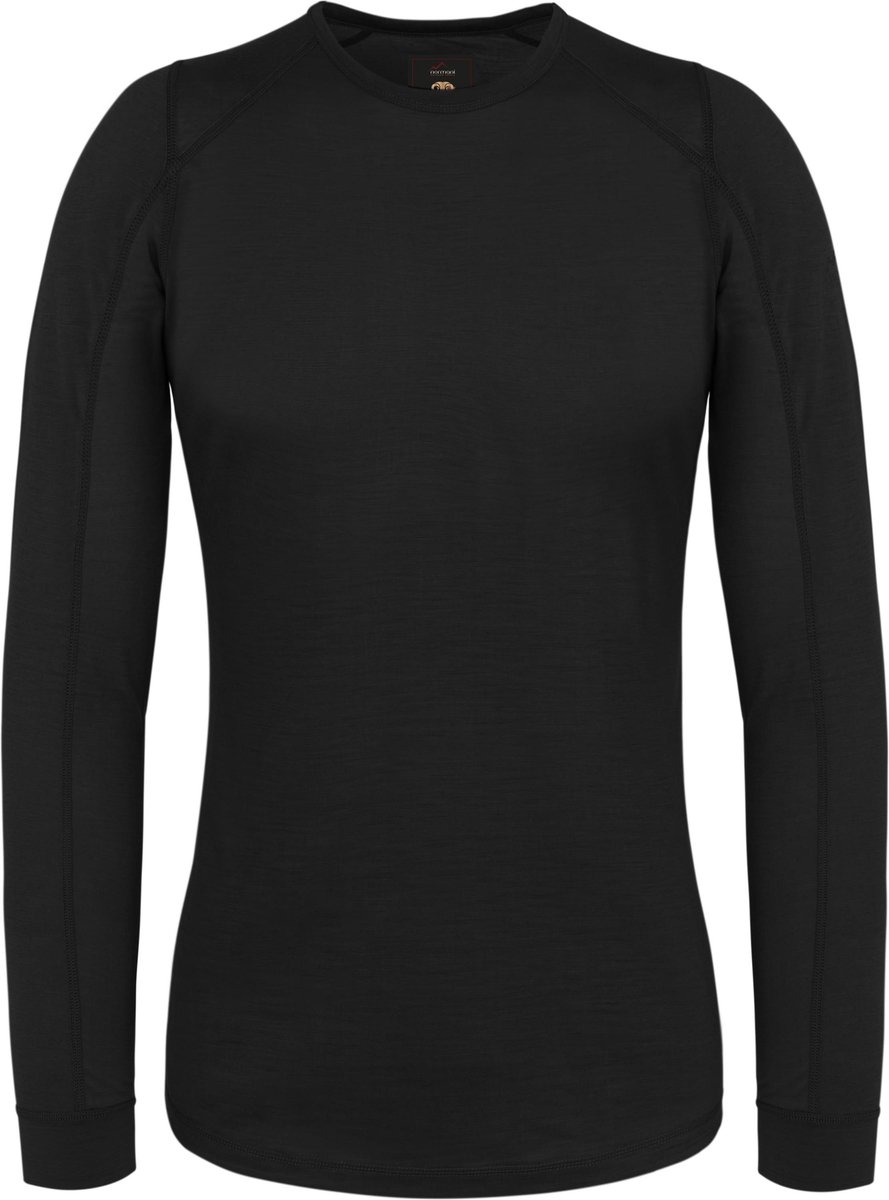 Dames-merino-shirt met lange mouwen „Goulburn“ Zwart