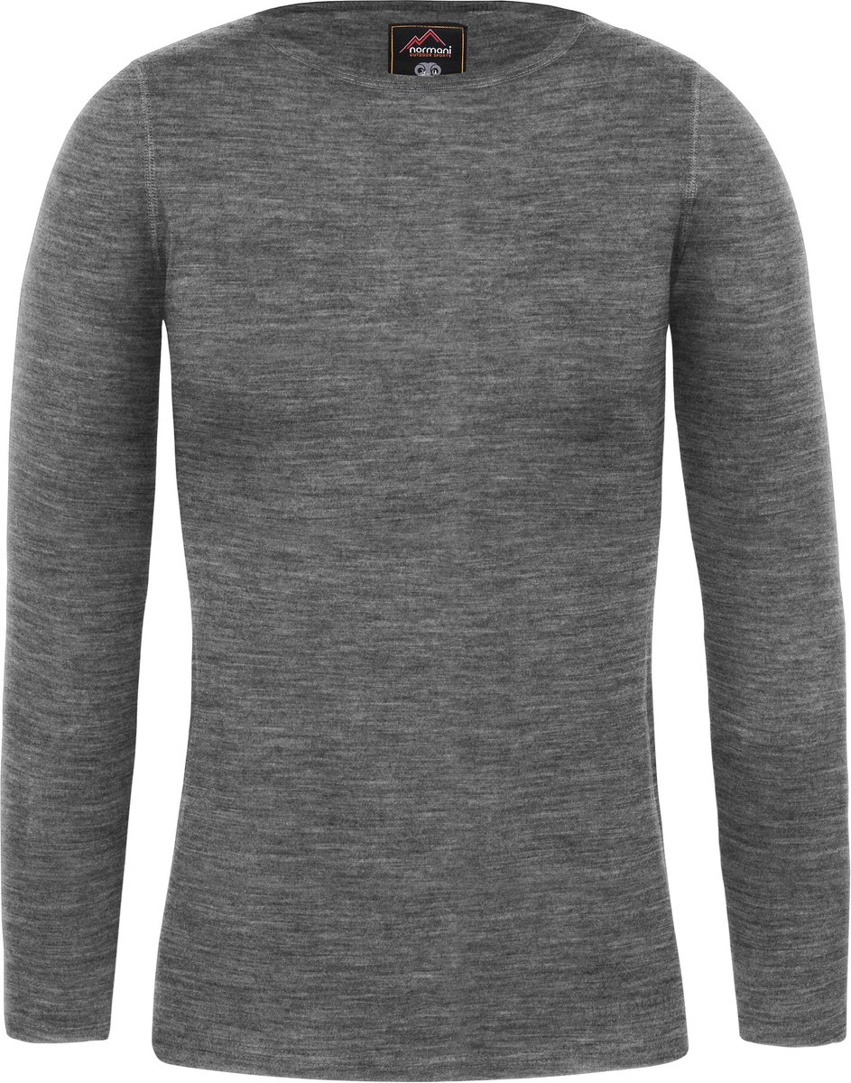Dames-merino-shirt met lange mouwen „Mandurah“ Grijs