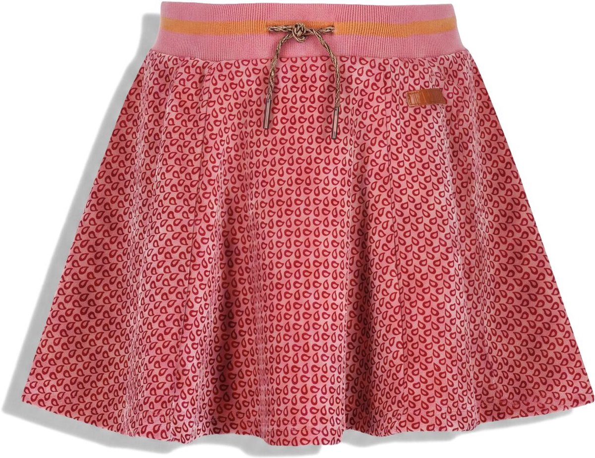 Nono Nacey Flared Velvet Aop Skirt Truien & Vesten Meisjes - Sweater - Hoodie - Vest- Roze - Maat 134/140