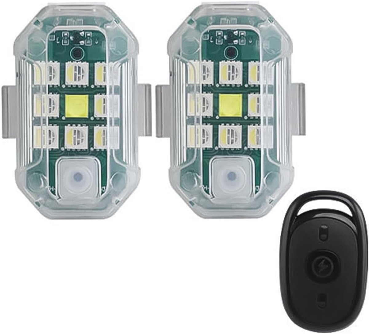 Draadloze Oplaadbare LED Zaklamp met 7 Kleuren, Ideaal voor Drones en Veiligheid - 2 Stuks