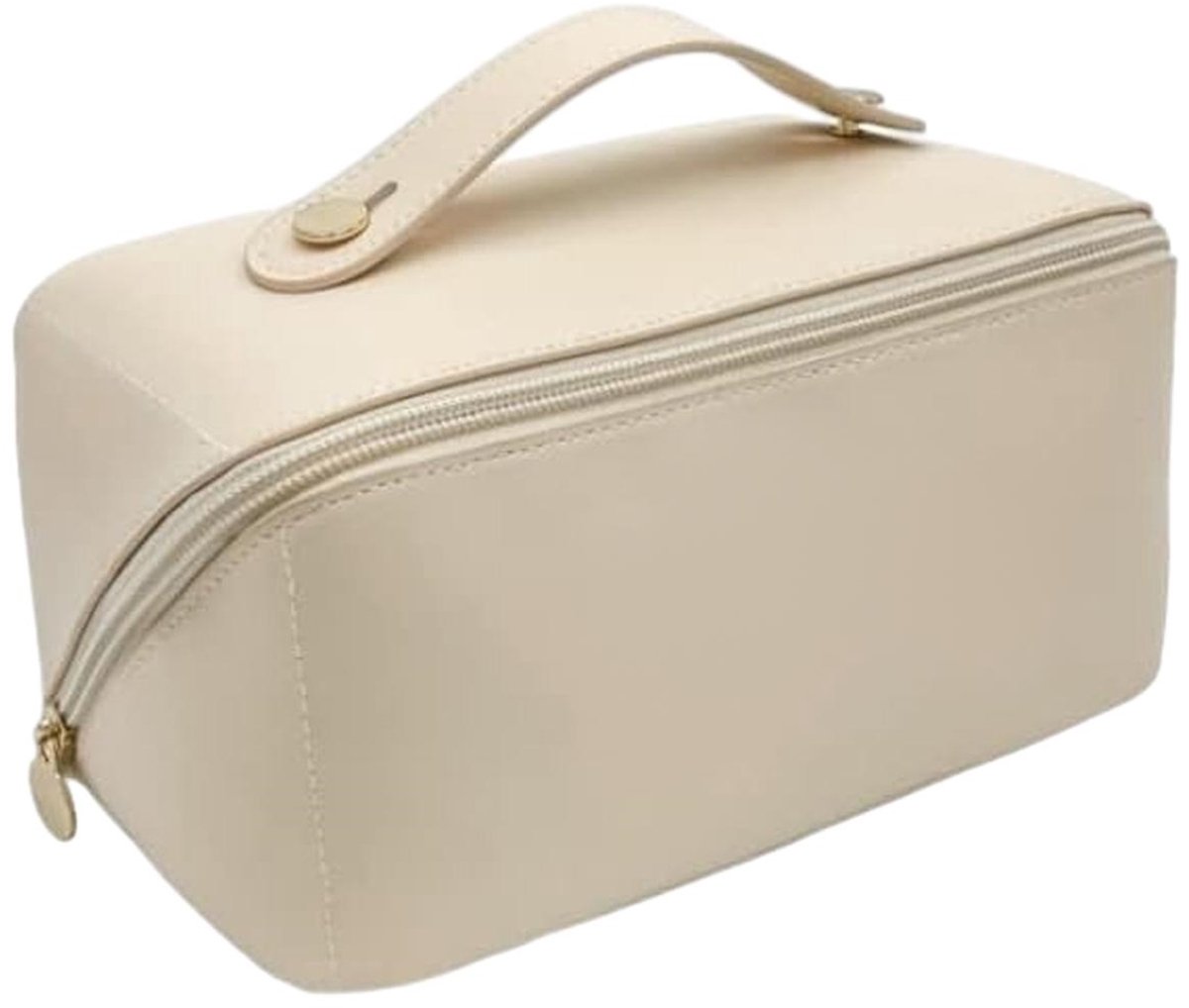 SSTRWGOOD Make-up Tas - Kosmetiek Etui met Grote Capaciteit - Plat en Lichtgewicht Reisorganizer - Geschikt voor Dagelijks Gebruik en Op Reis - Nylon Materiaal - Afmetingen 23x11,5x12,5 cm