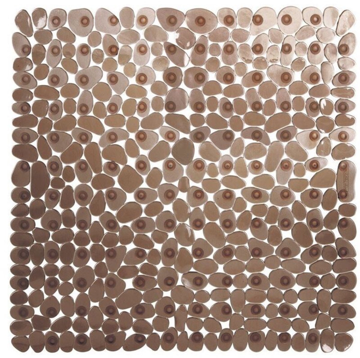 Antislip douchemat, 54x54 cm (bruin) vierkante douchemat, antislip en schimmelwerende badmat, kindvriendelijke antislip badmat, geschikt voor zuignap, machinewasbaar.