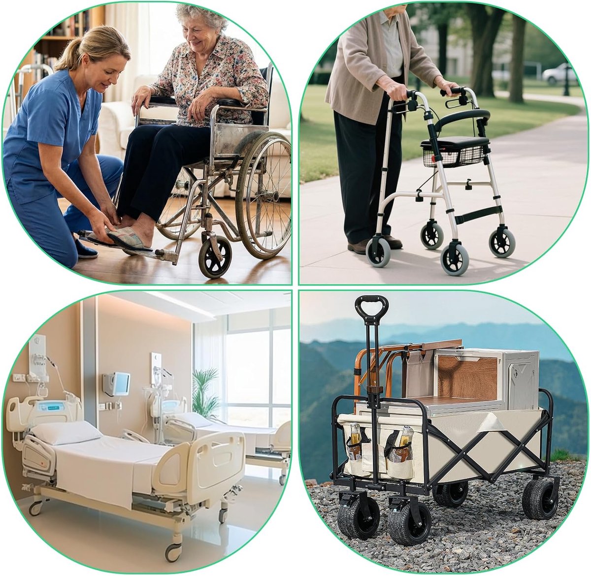 Wielen 190 mm, vervangende zwenkwielen, voor rolstoelwielen vooraan, 8 inch voor de vervanging van rolstoel, loophulp, grijs